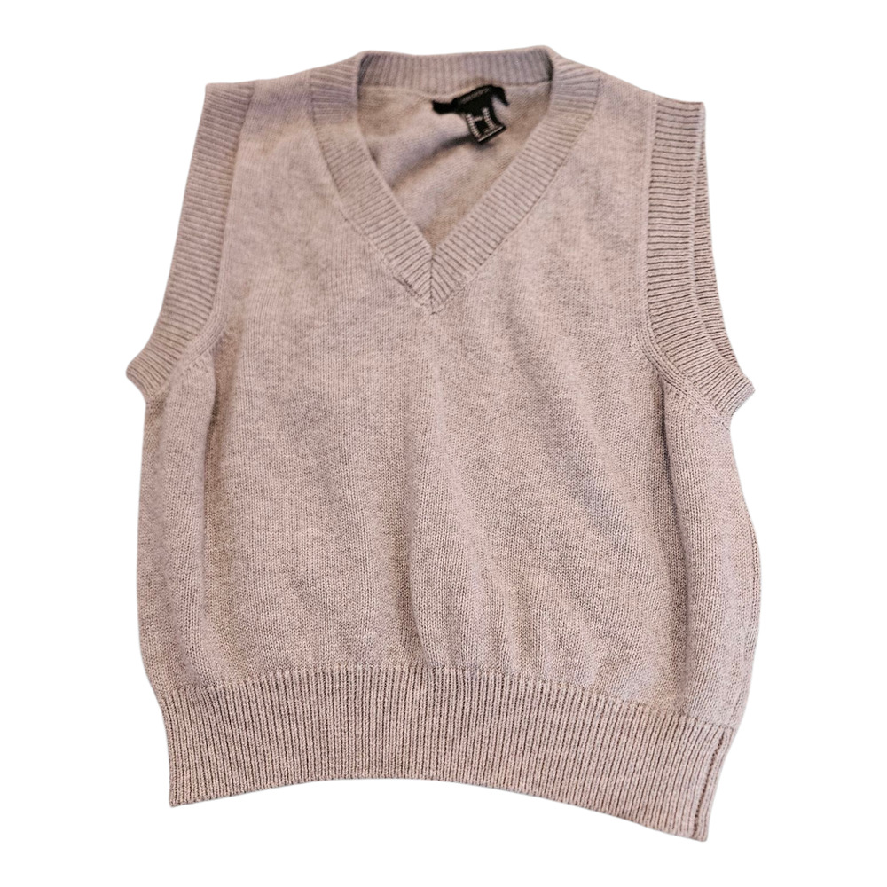 Forever 21 XS Gray Knit Sleeveless Sweater Vest